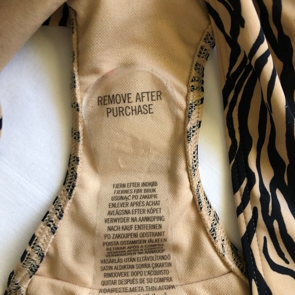 Hollister animal print bikini black and tan XL - Picture 6 of 8